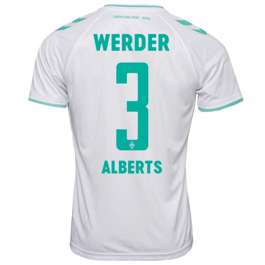 Kinderen Christopher Alberts #3 Wit Uitshirt Uittenue 2023/24 T-Shirt