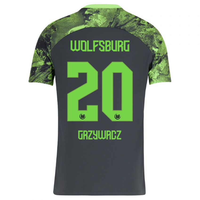 Kinderen Eryk Grzywacz #20 Donker Grijs Uitshirt Uittenue 2023/24 T-Shirt