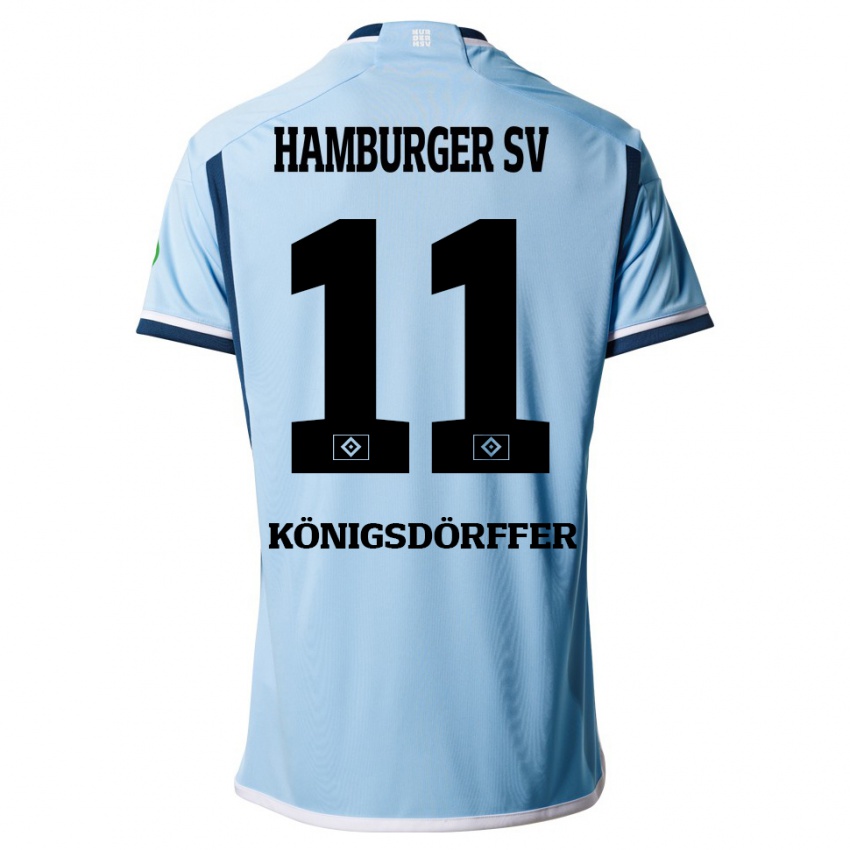 Kinderen Ransford Königsdörffer #11 Blauw Uitshirt Uittenue 2023/24 T-Shirt