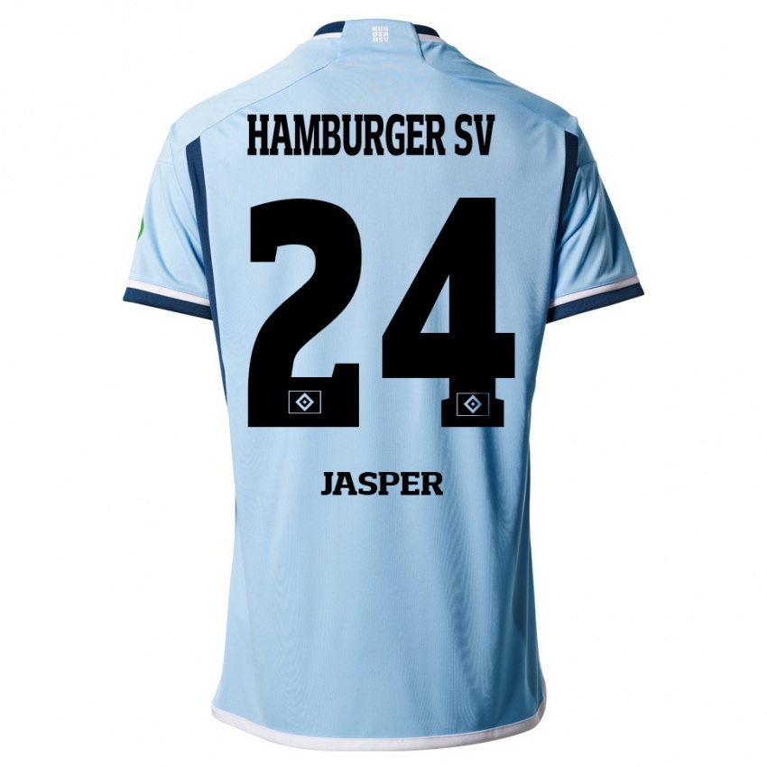 Kinderen Jan-Lukas Jasper #24 Blauw Uitshirt Uittenue 2023/24 T-Shirt