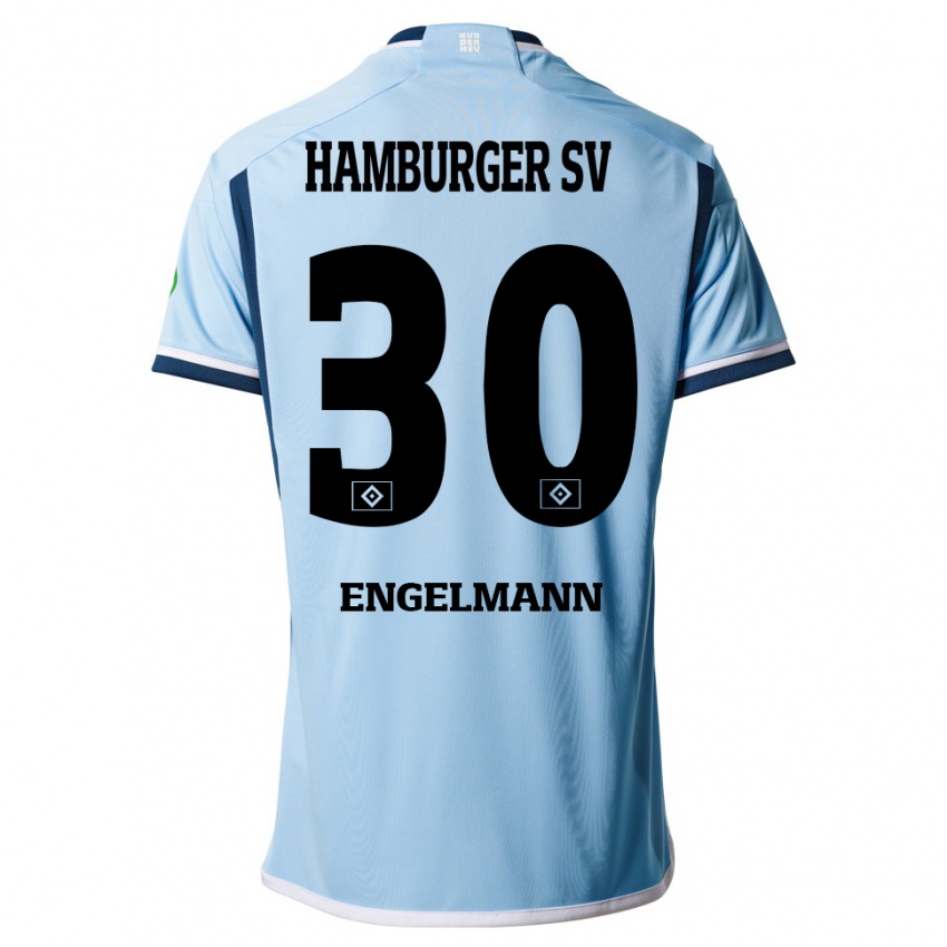 Kinderen Timon Engelmann #30 Blauw Uitshirt Uittenue 2023/24 T-Shirt