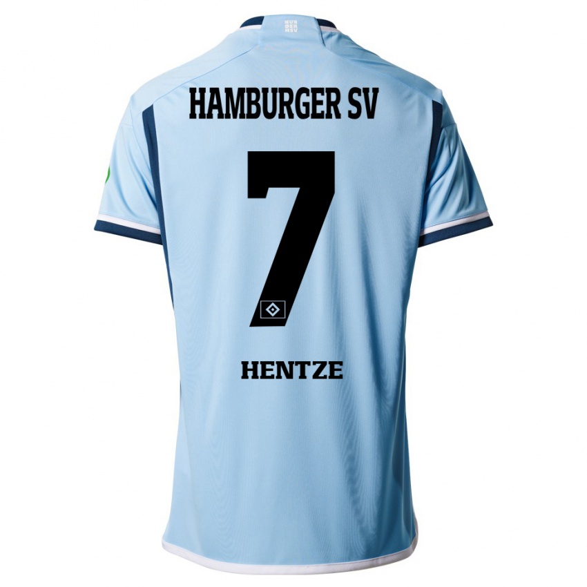 Kinderen Tanita-Tammy Hentze #7 Blauw Uitshirt Uittenue 2023/24 T-Shirt