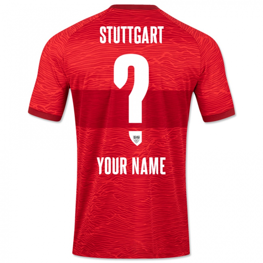 Kinderen Uw Naam #0 Rood Uitshirt Uittenue 2023/24 T-Shirt