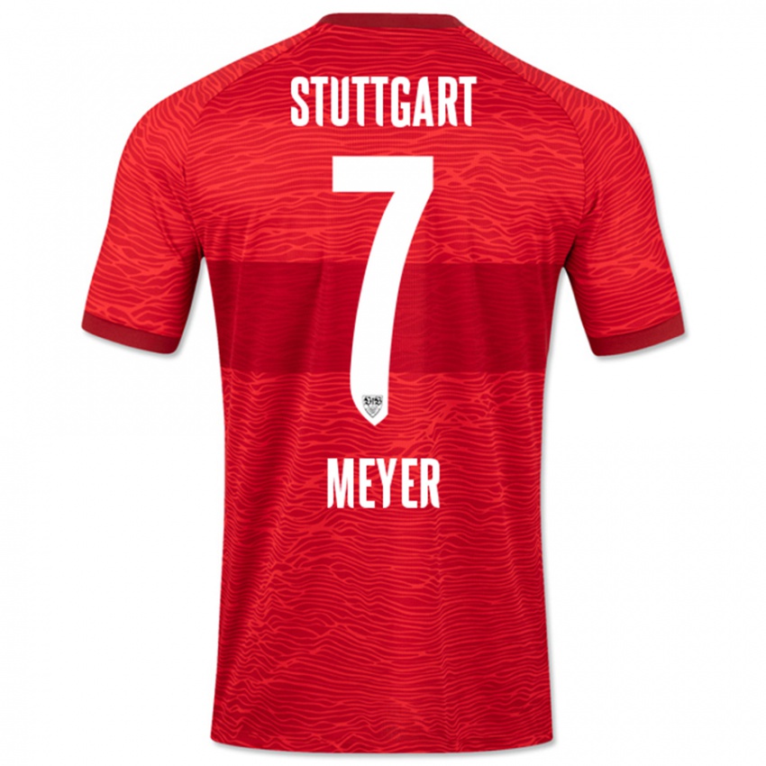 Kinderen Jordan Meyer #7 Rood Uitshirt Uittenue 2023/24 T-Shirt