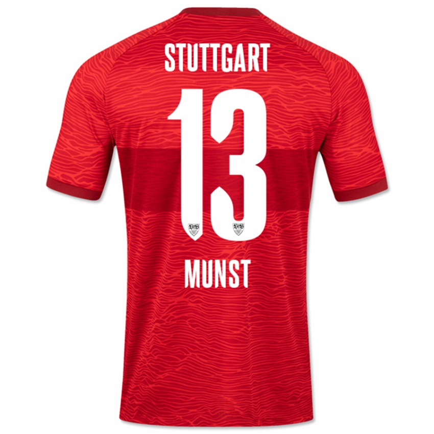 Kinderen Leonhard Münst #13 Rood Uitshirt Uittenue 2023/24 T-Shirt