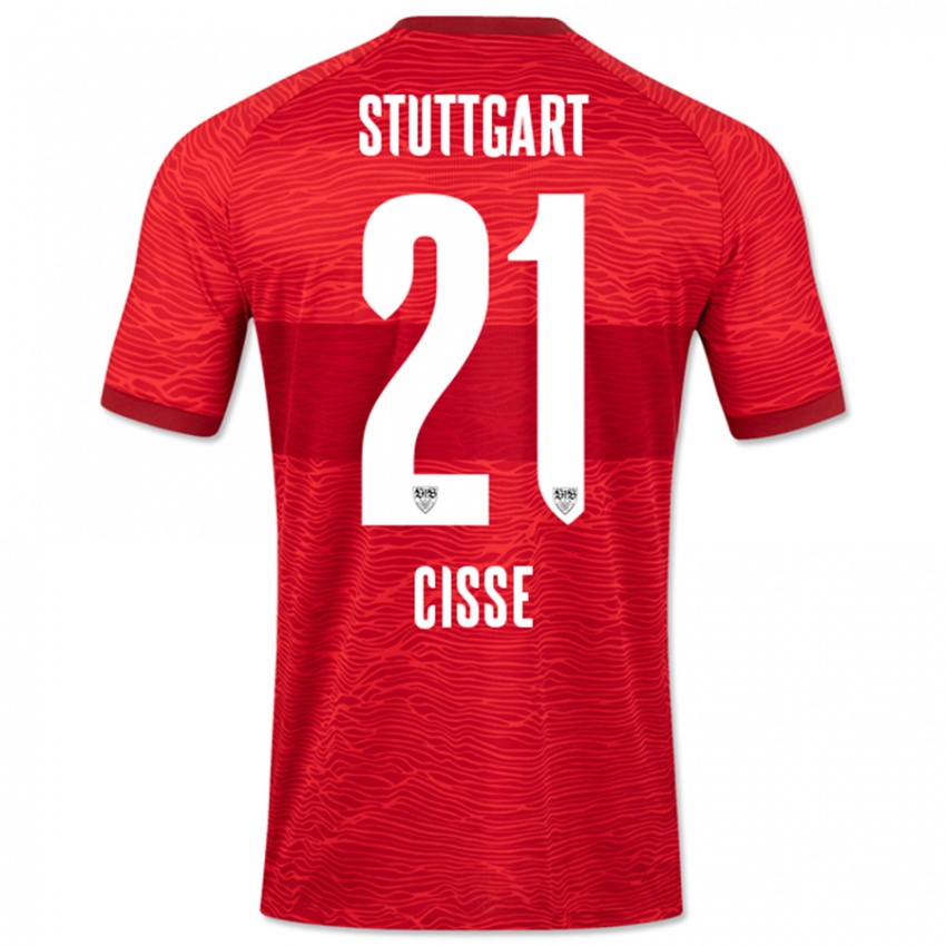 Kinderen Moussa Cissé #21 Rood Uitshirt Uittenue 2023/24 T-Shirt