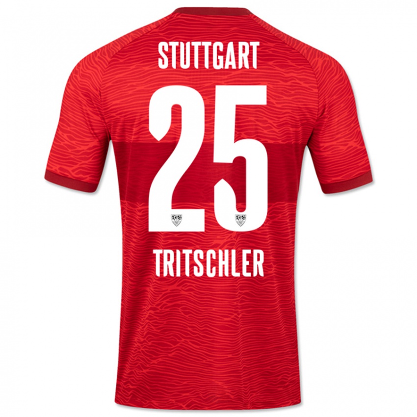 Kinderen David Tritschler #25 Rood Uitshirt Uittenue 2023/24 T-Shirt