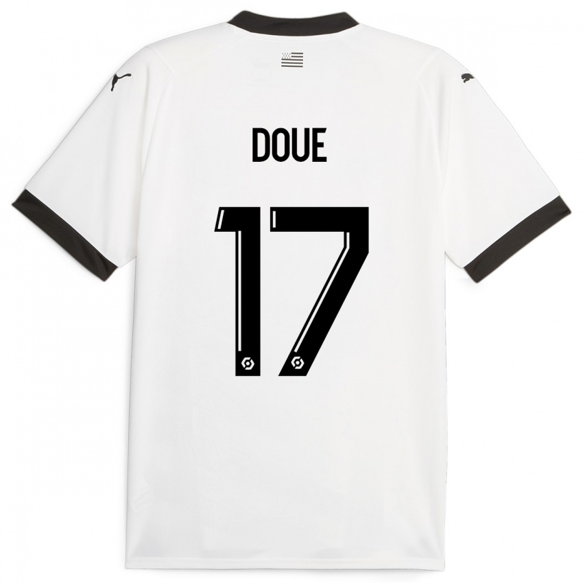 Kinderen Guéla Doué #17 Wit Uitshirt Uittenue 2023/24 T-Shirt