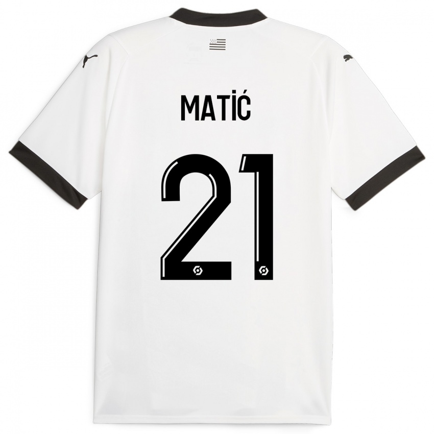 Kinderen Nemanja Matic #21 Wit Uitshirt Uittenue 2023/24 T-Shirt