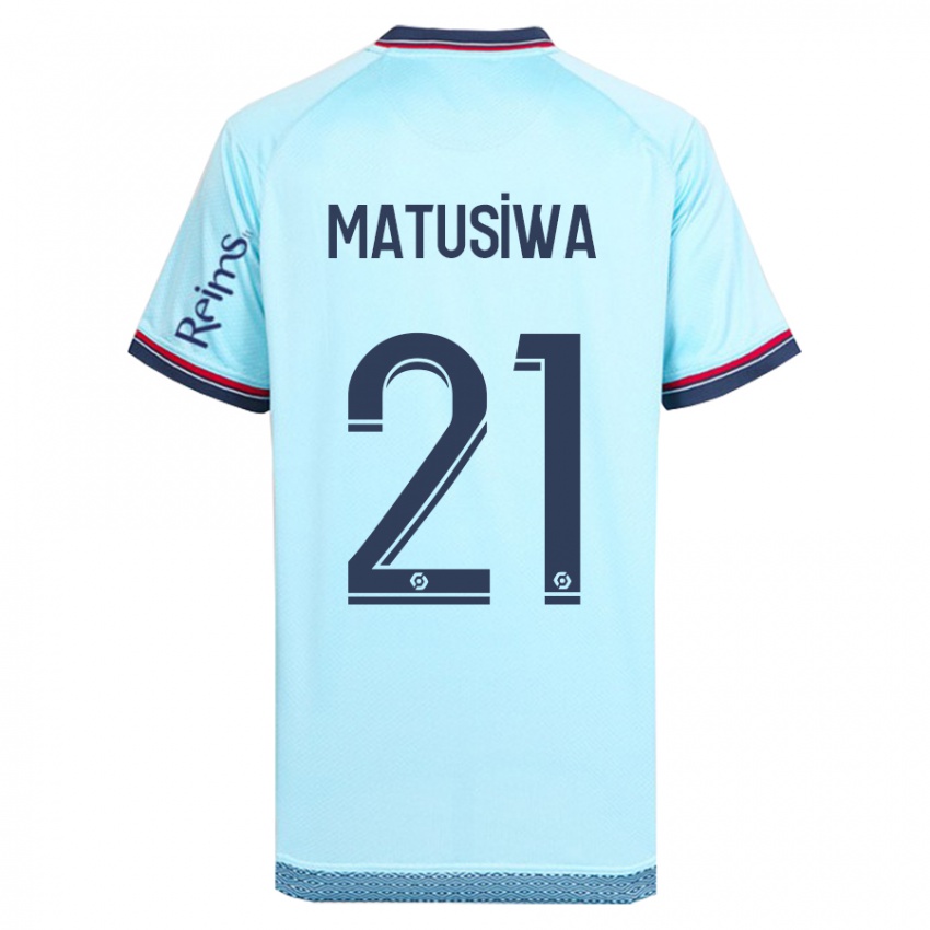 Kinderen Azor Matusiwa #21 Hemelsblauw Uitshirt Uittenue 2023/24 T-Shirt