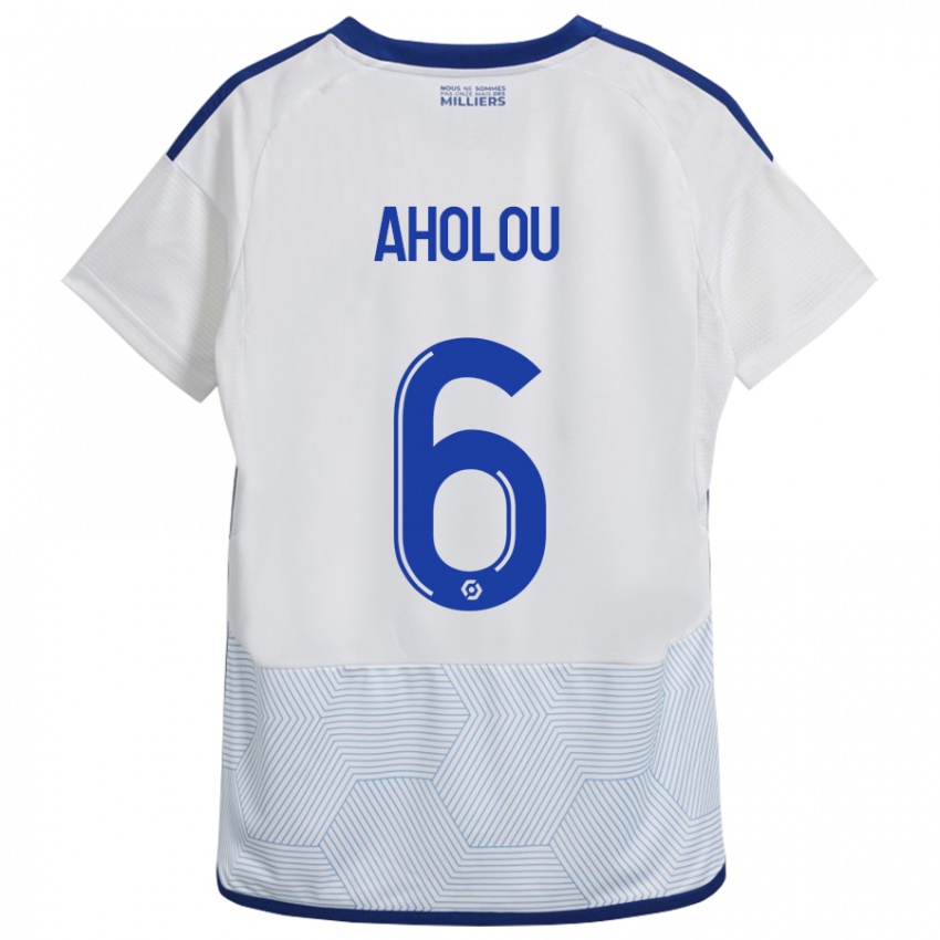 Kinderen Jean-Eudes Aholou #6 Wit Uitshirt Uittenue 2023/24 T-Shirt