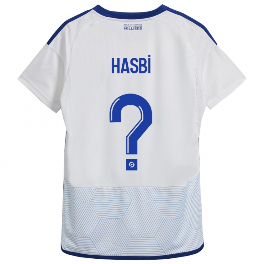 Kinderen Walid Hasbi #0 Wit Uitshirt Uittenue 2023/24 T-Shirt