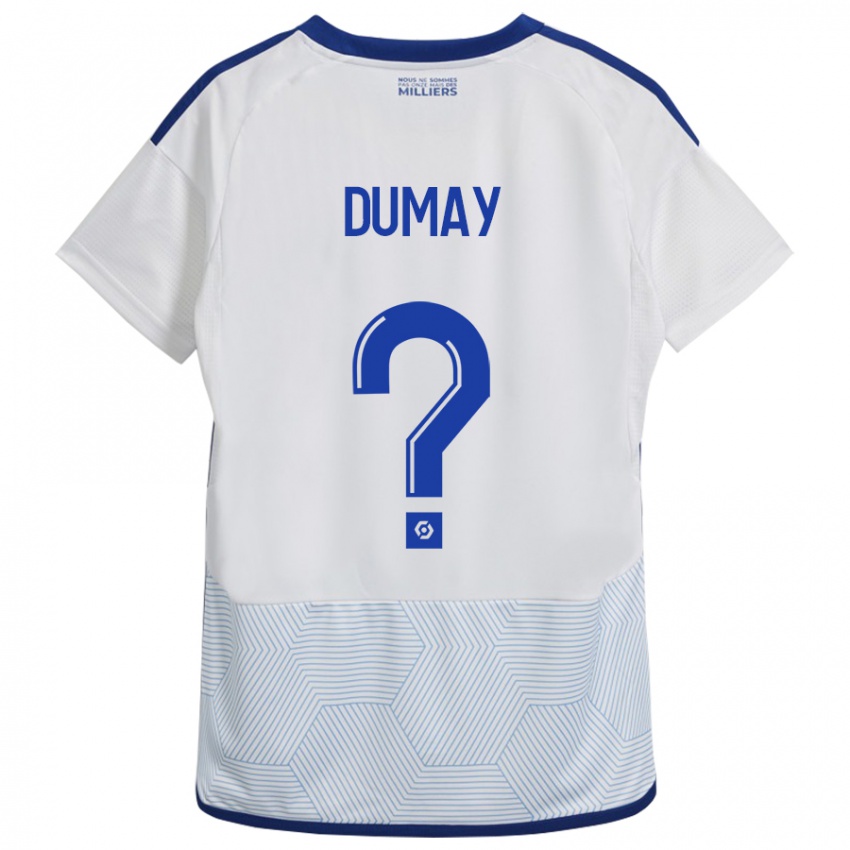 Kinderen Yoann Dumay #0 Wit Uitshirt Uittenue 2023/24 T-Shirt