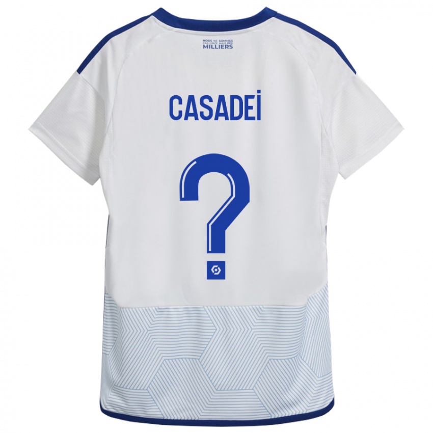 Kinderen Alexis Casadei #0 Wit Uitshirt Uittenue 2023/24 T-Shirt