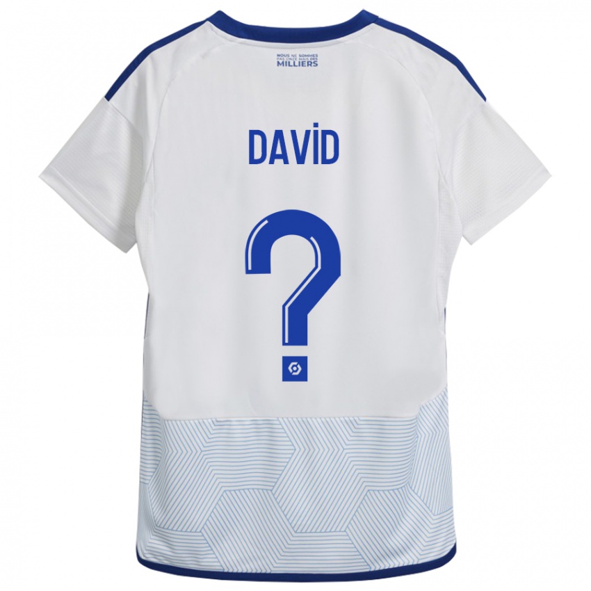 Kinderen David #0 Wit Uitshirt Uittenue 2023/24 T-Shirt