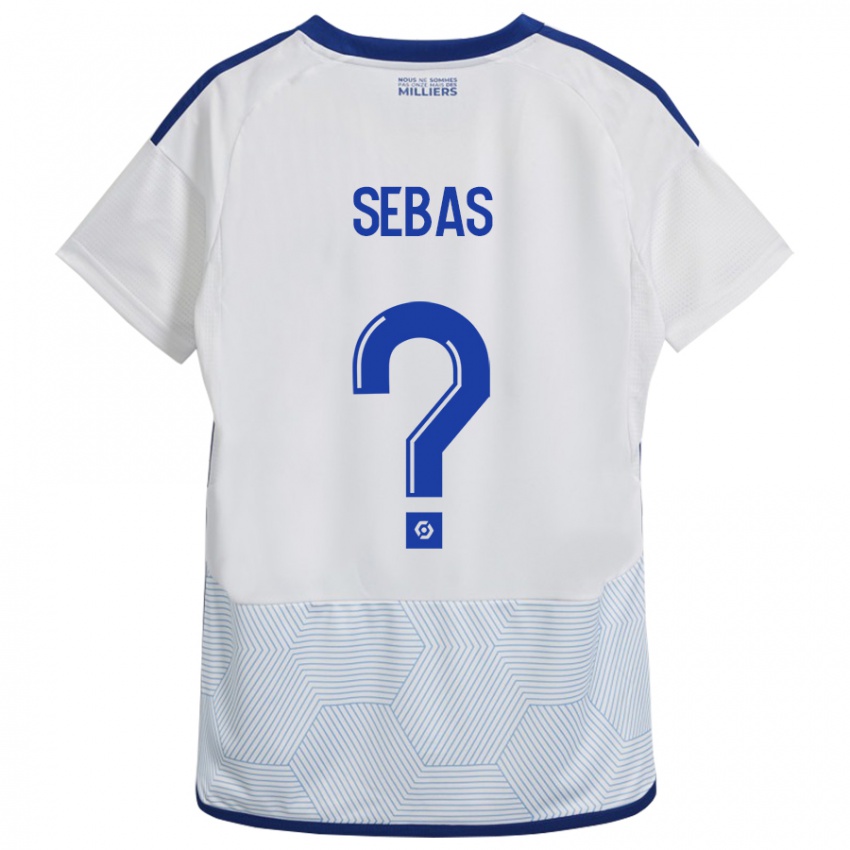 Kinderen Jérémy Sebas #0 Wit Uitshirt Uittenue 2023/24 T-Shirt