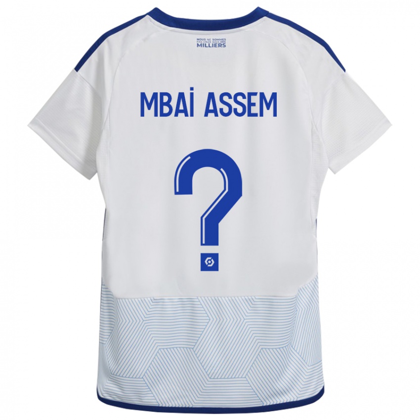 Kinderen Chris Mbaï-Assem #0 Wit Uitshirt Uittenue 2023/24 T-Shirt