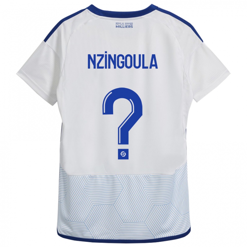 Kinderen Rabby Nzingoula #0 Wit Uitshirt Uittenue 2023/24 T-Shirt