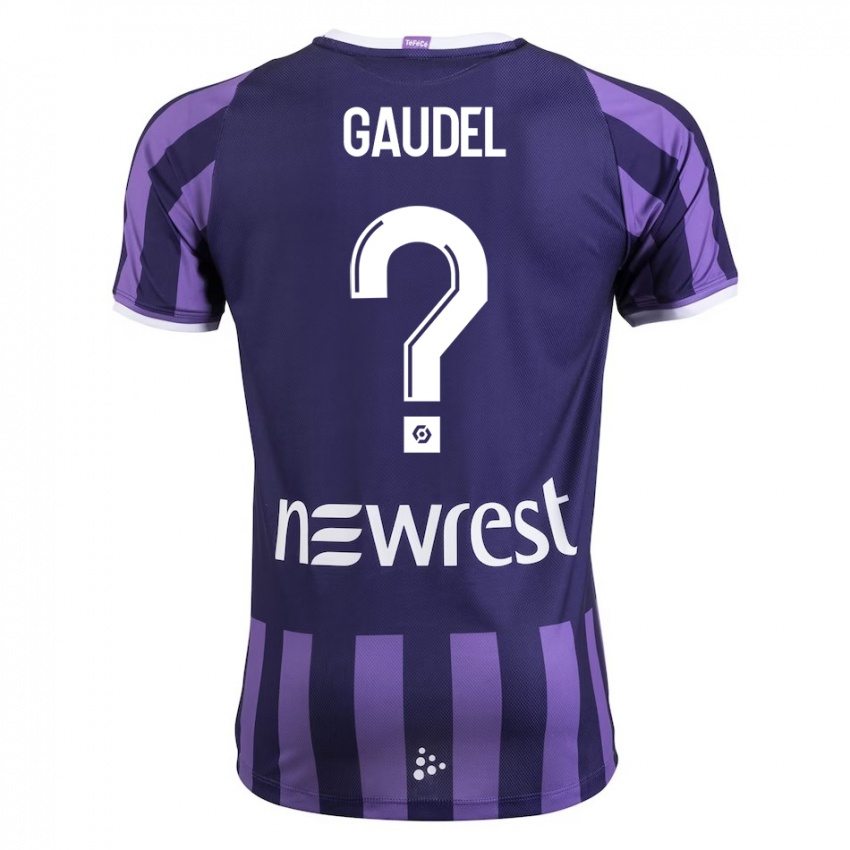 Kinderen Raphaël Gaudel #0 Paars Uitshirt Uittenue 2023/24 T-Shirt