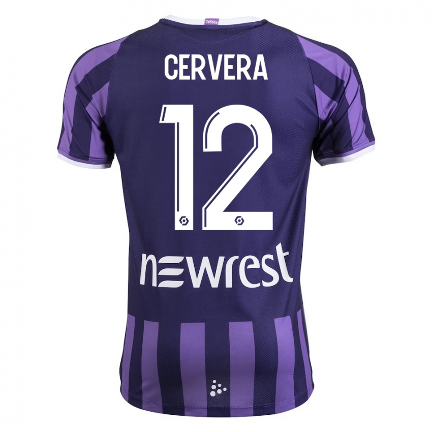 Kinderen Laurianne Cervera #12 Paars Uitshirt Uittenue 2023/24 T-Shirt