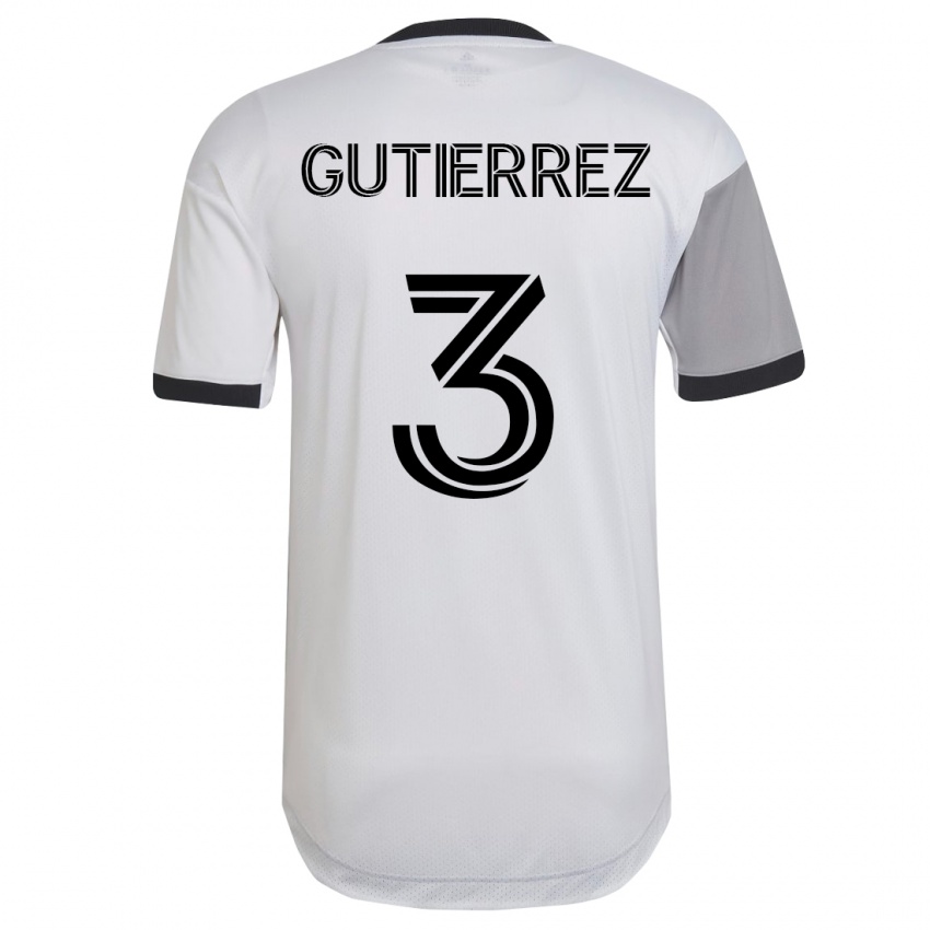 Kinderen Cristián Gutiérrez #3 Wit Uitshirt Uittenue 2023/24 T-Shirt