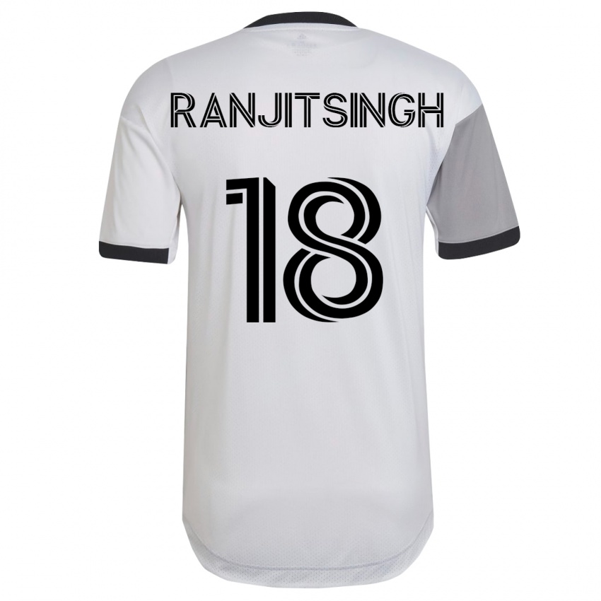 Kinderen Greg Ranjitsingh #18 Wit Uitshirt Uittenue 2023/24 T-Shirt