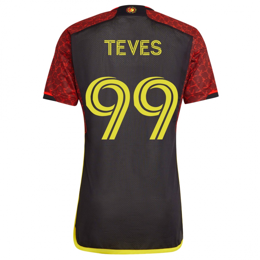 Kinderen Dylan Teves #99 Oranje Uitshirt Uittenue 2023/24 T-Shirt