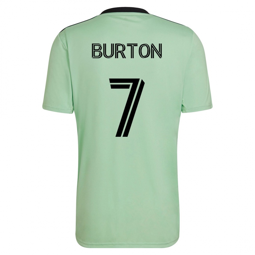 Kinderen Micah Burton #7 Licht Groen Uitshirt Uittenue 2023/24 T-Shirt