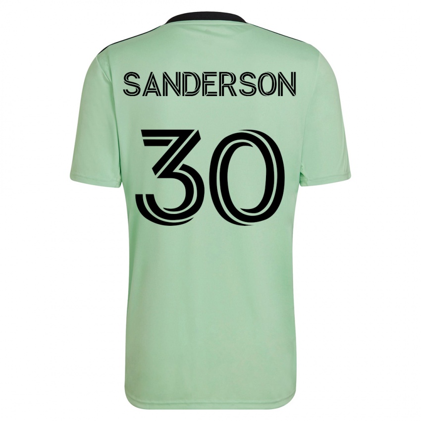 Kinderen Spencer Sanderson #30 Licht Groen Uitshirt Uittenue 2023/24 T-Shirt