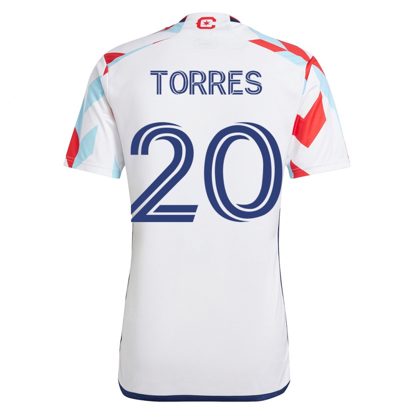 Kinderen Jairo Torres #20 Wit Blauw Uitshirt Uittenue 2023/24 T-Shirt