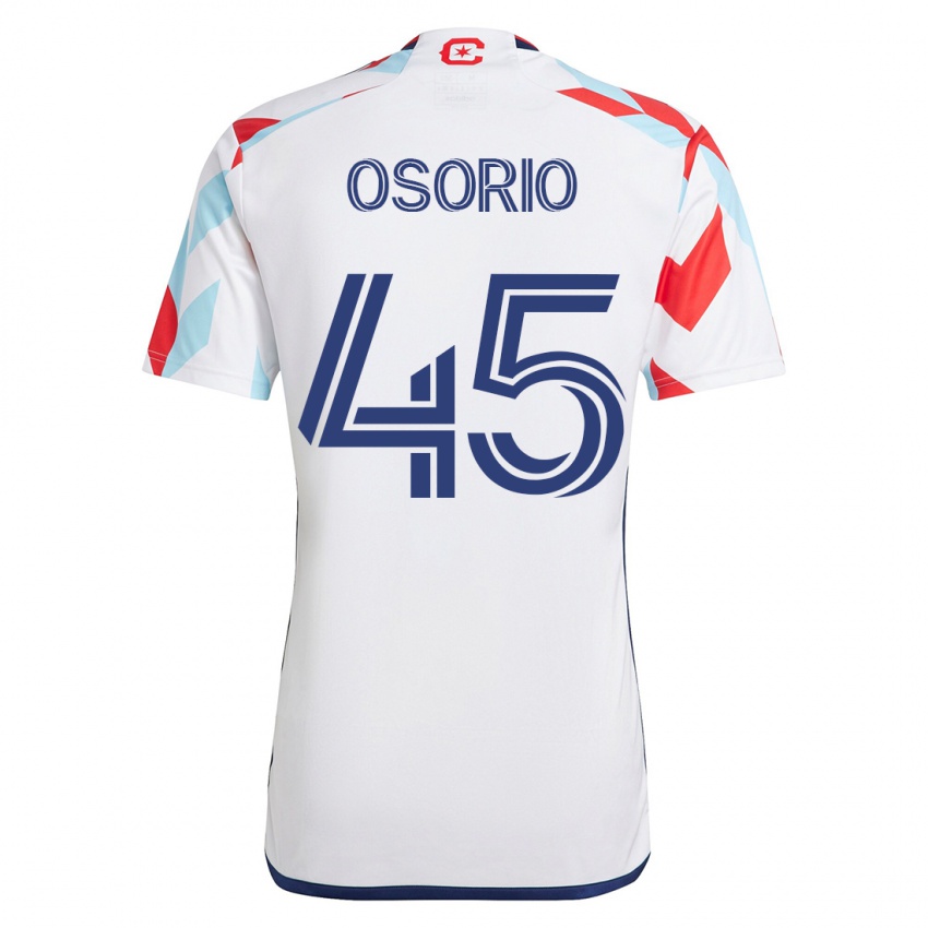 Kinderen Harold Osorio #45 Wit Blauw Uitshirt Uittenue 2023/24 T-Shirt