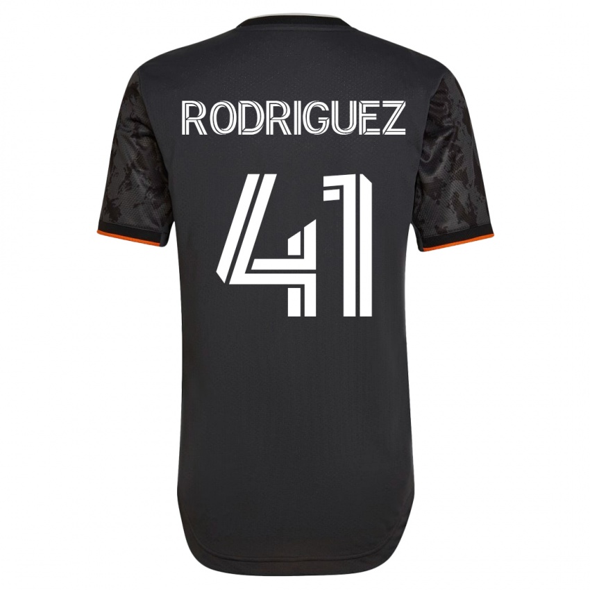 Kinderen Sebastian Rodriguez #41 Zwart Uitshirt Uittenue 2023/24 T-Shirt