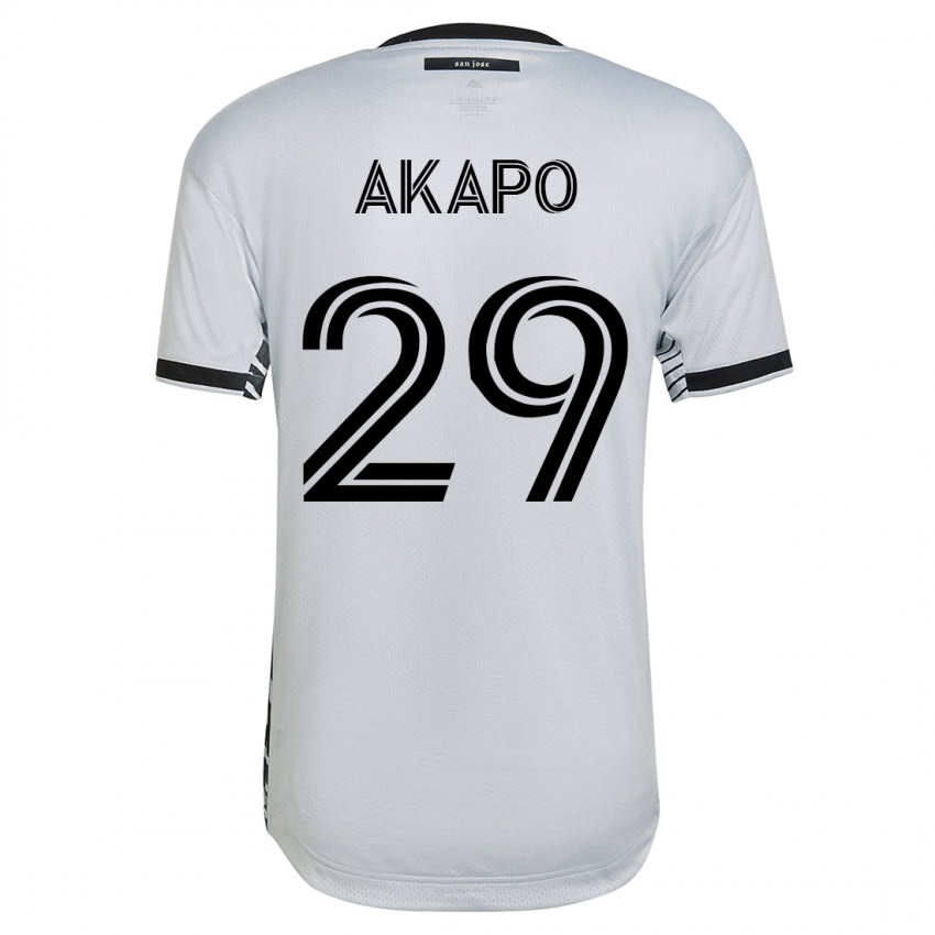 Kinderen Carlos Akapo #29 Wit Uitshirt Uittenue 2023/24 T-Shirt