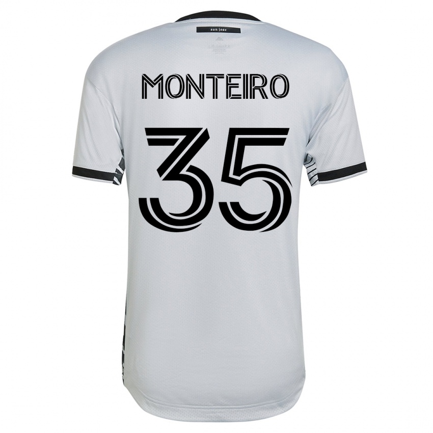 Kinderen Jamiro Monteiro #35 Wit Uitshirt Uittenue 2023/24 T-Shirt