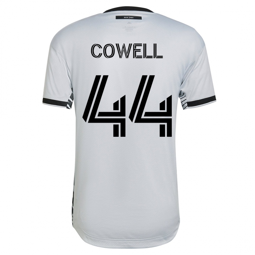 Kinderen Cade Cowell #44 Wit Uitshirt Uittenue 2023/24 T-Shirt