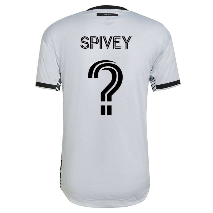 Kinderen Jermaine Spivey #0 Wit Uitshirt Uittenue 2023/24 T-Shirt