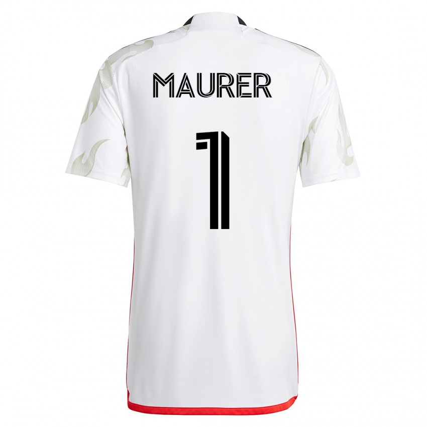 Kinderen Jimmy Maurer #1 Wit Uitshirt Uittenue 2023/24 T-Shirt