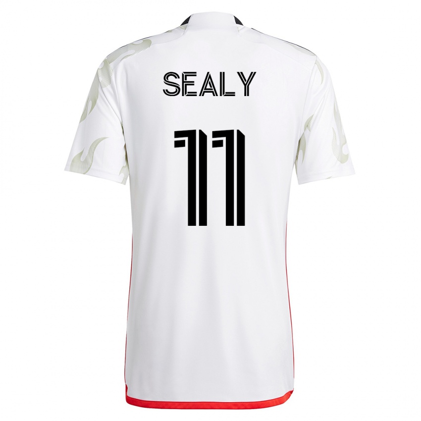 Kinderen Dante Sealy #11 Wit Uitshirt Uittenue 2023/24 T-Shirt