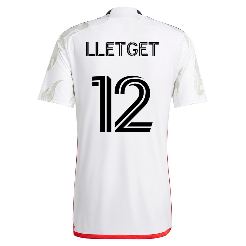 Kinderen Sebastian Lletget #12 Wit Uitshirt Uittenue 2023/24 T-Shirt