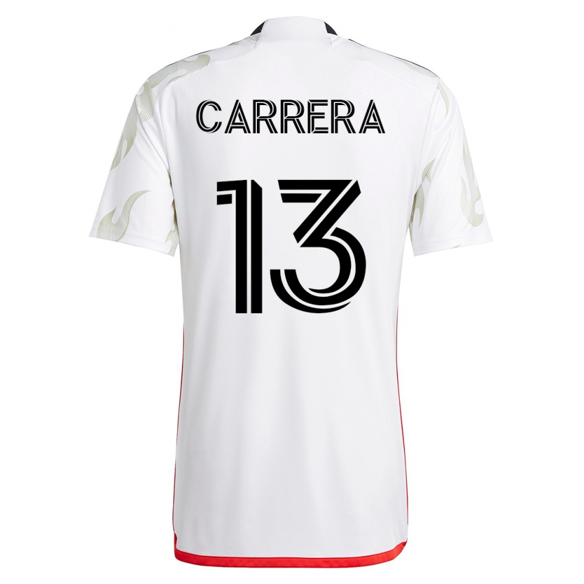 Kinderen Antonio Carrera #13 Wit Uitshirt Uittenue 2023/24 T-Shirt