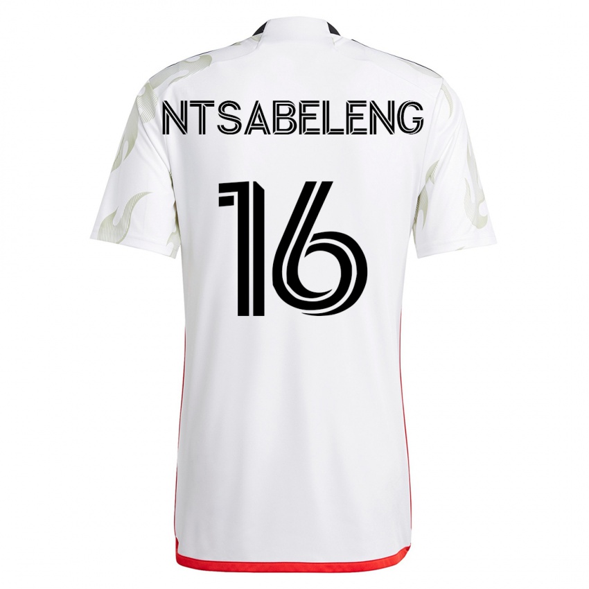 Kinderen Tsiki Ntsabeleng #16 Wit Uitshirt Uittenue 2023/24 T-Shirt