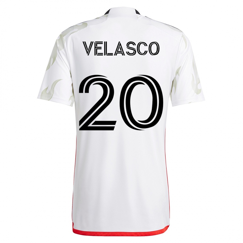 Kinderen Alan Velasco #20 Wit Uitshirt Uittenue 2023/24 T-Shirt