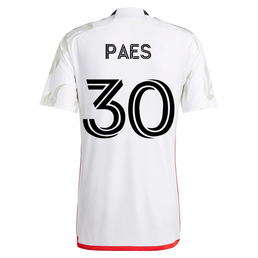 Kinderen Maarten Paes #30 Wit Uitshirt Uittenue 2023/24 T-Shirt