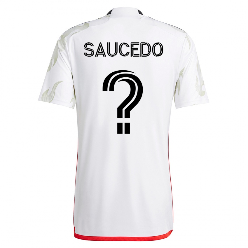 Kinderen Andre Saucedo #0 Wit Uitshirt Uittenue 2023/24 T-Shirt