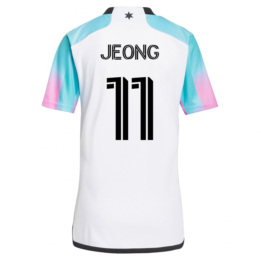 Kinderen Sang-Bin Jeong #11 Wit Uitshirt Uittenue 2023/24 T-Shirt