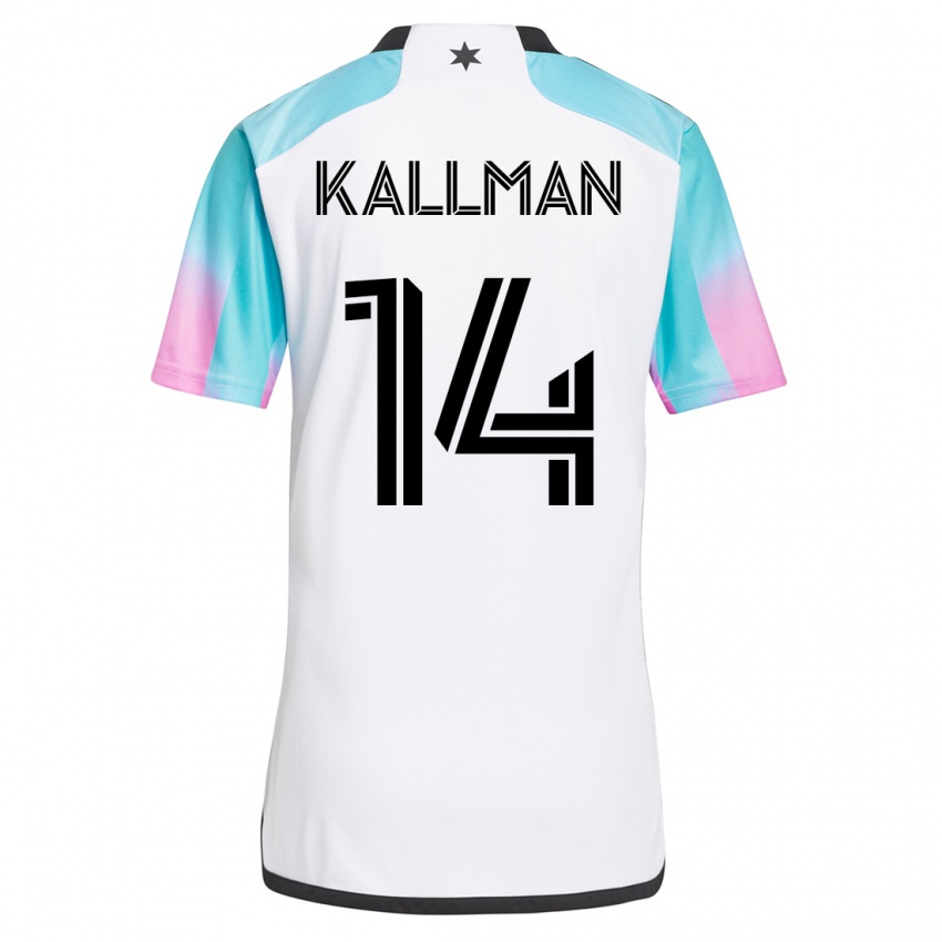 Kinderen Brent Kallman #14 Wit Uitshirt Uittenue 2023/24 T-Shirt