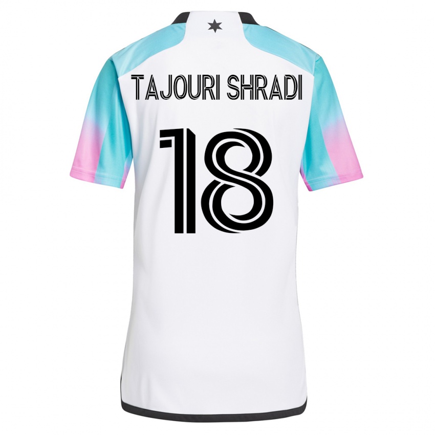 Kinderen Ismael Tajouri-Shradi #18 Wit Uitshirt Uittenue 2023/24 T-Shirt