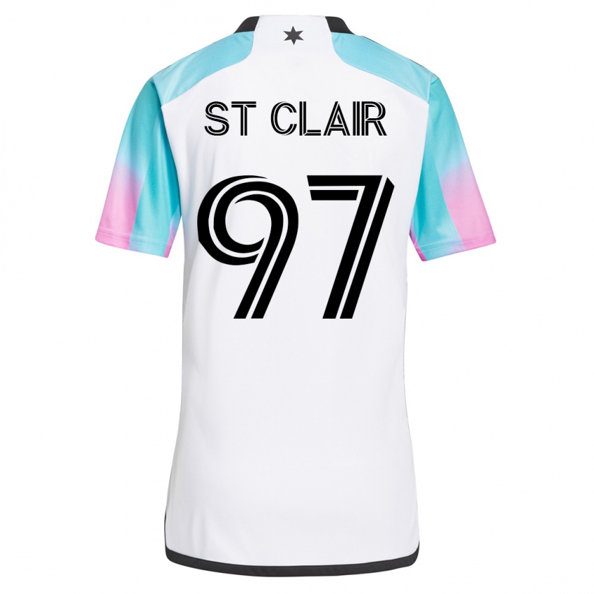 Kinderen Dayne St. Clair #97 Wit Uitshirt Uittenue 2023/24 T-Shirt