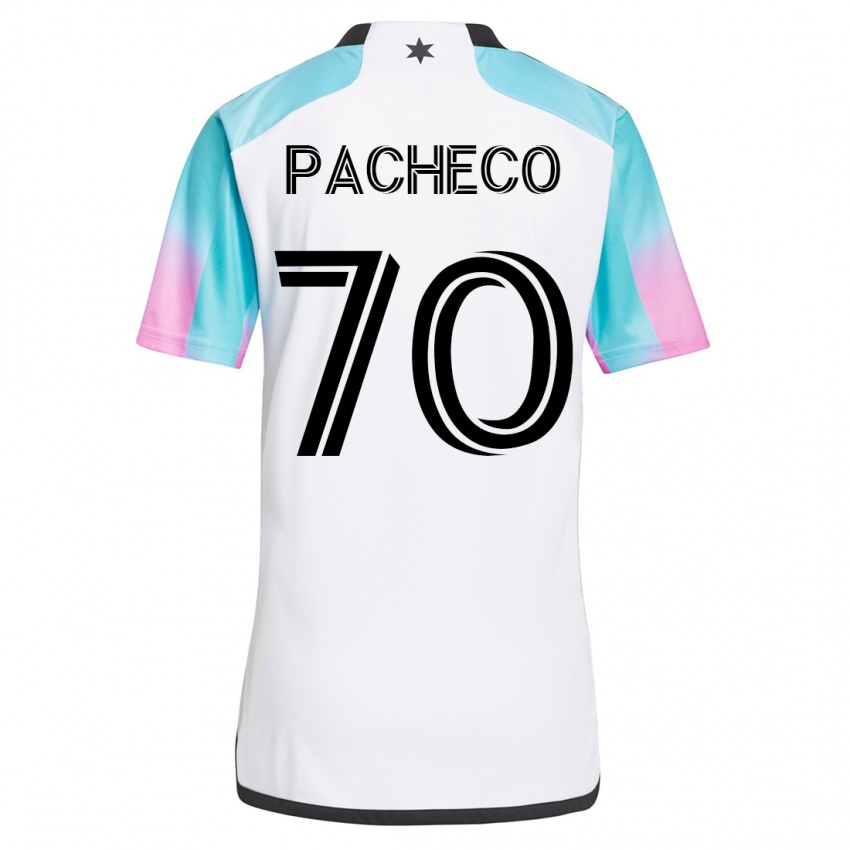 Kinderen Diogo Pacheco #70 Wit Uitshirt Uittenue 2023/24 T-Shirt