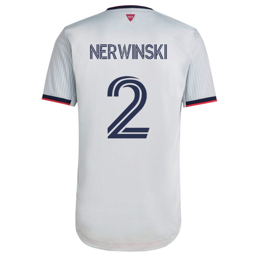 Kinderen Jake Nerwinski #2 Wit Uitshirt Uittenue 2023/24 T-Shirt